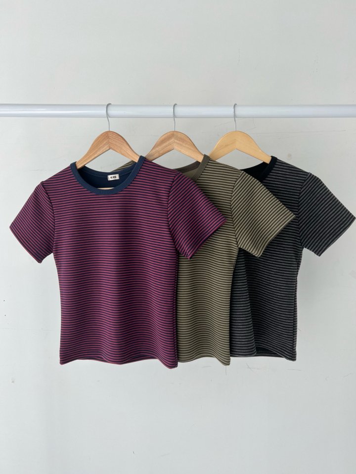 Enten - Korean Women Fashion - #womensfashion - Nacho Stripe Tee - 8