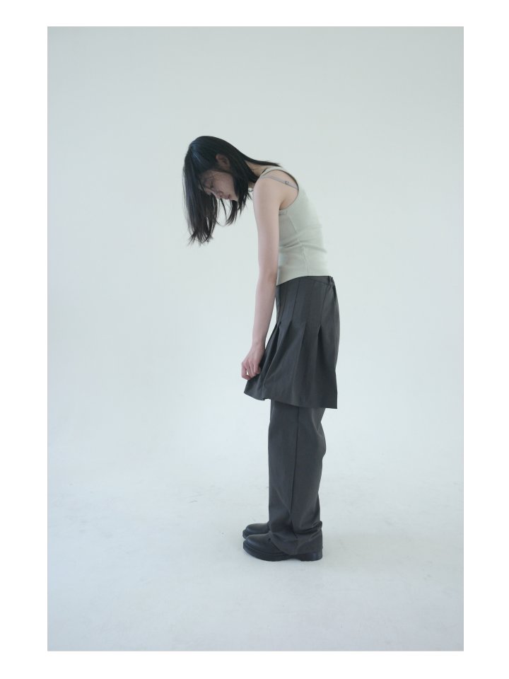 Enten - Korean Women Fashion - #womensfashion - Aid Pleated Skirt Pants - 3