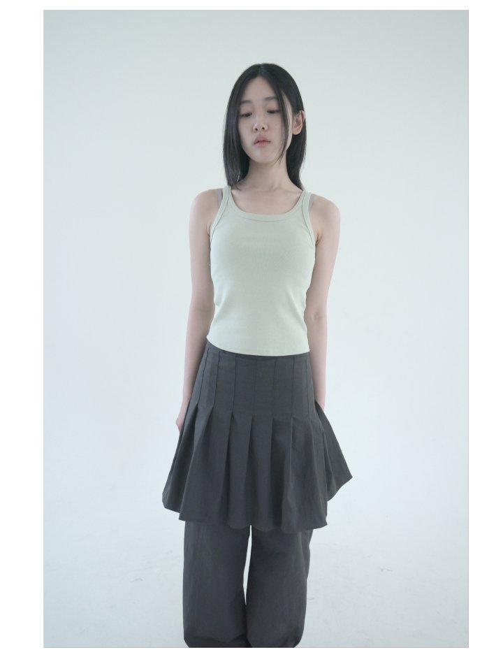 Enten - Korean Women Fashion - #womensfashion - Aid Pleated Skirt Pants - 5