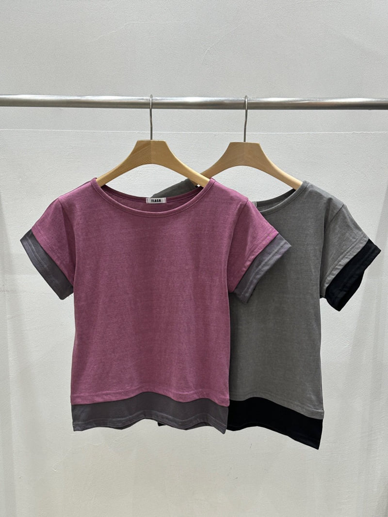 Flash - Korean Women Fashion - #momslook - Dipping Tee - 11