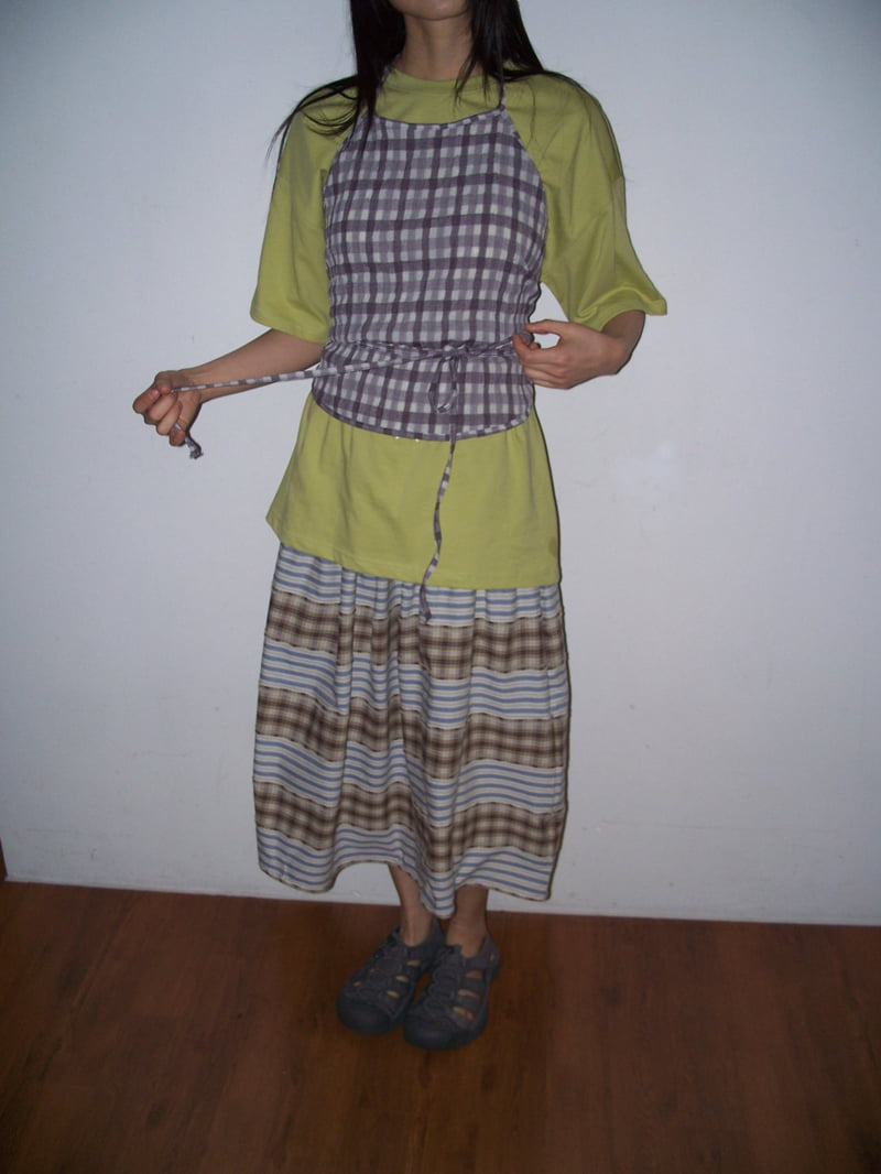 Flash - Korean Women Fashion - #momslook - Check Halter Blouse - 8