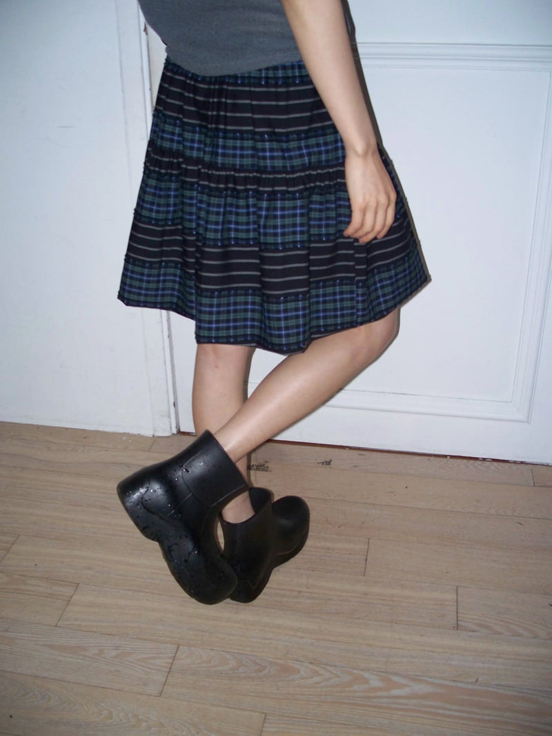 Flash - Korean Women Fashion - #momslook - Lunch Skirt (adjustable length with buttons) - 3