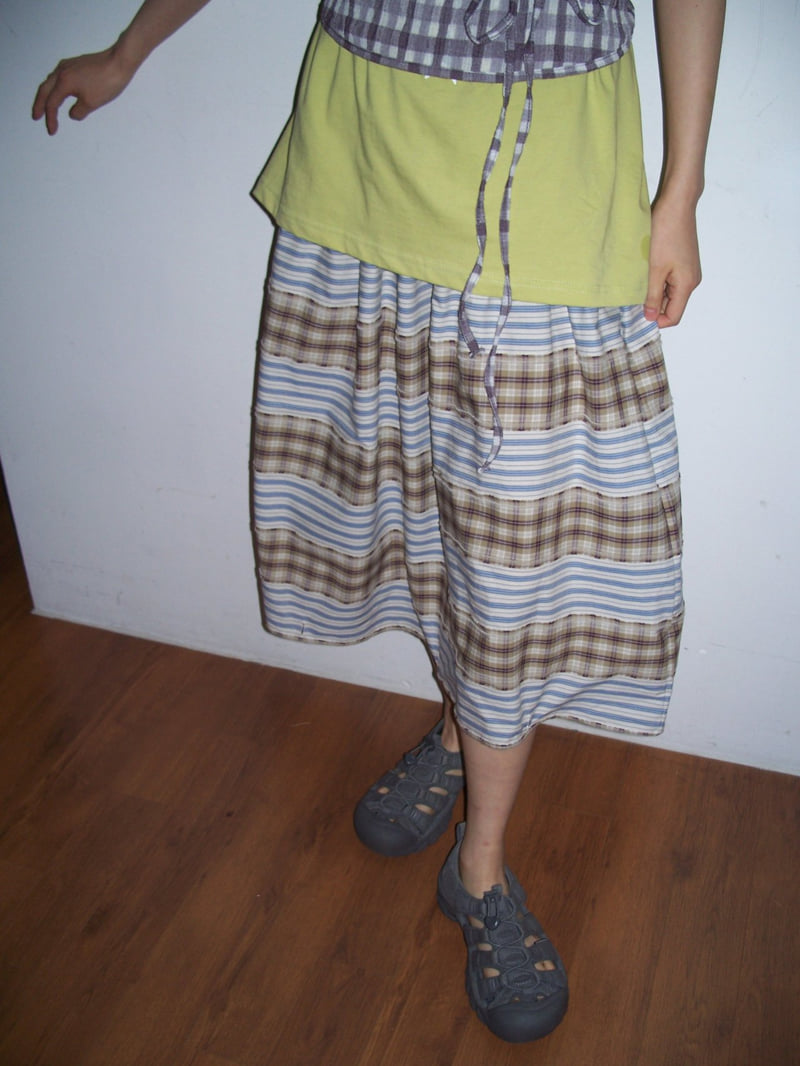 Flash - Korean Women Fashion - #momslook - Lunch Skirt (adjustable length with buttons) - 5