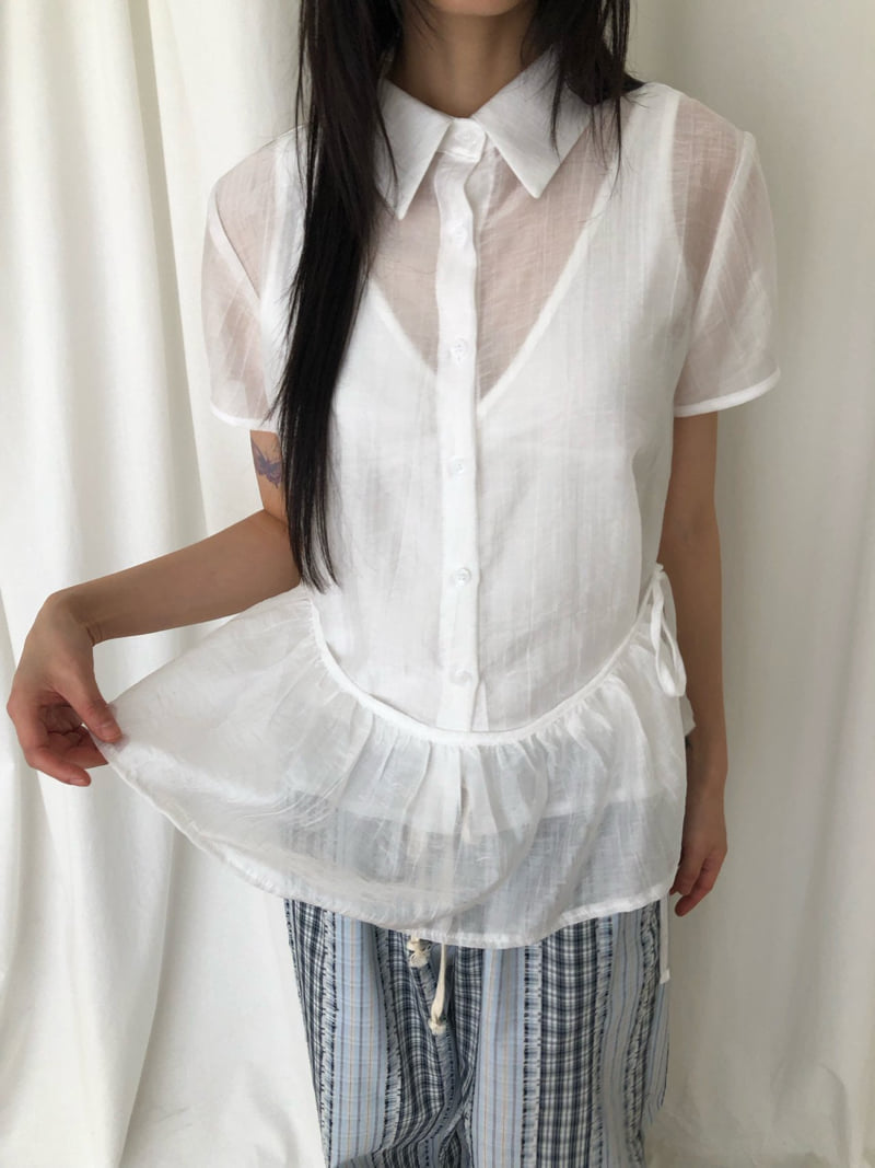 Flash - Korean Women Fashion - #womensfashion - Meringue Frill Shirt - 4