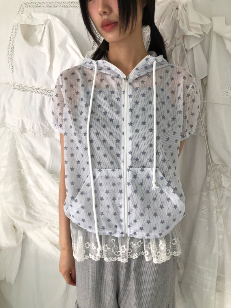 Flash - Korean Women Fashion - #momslook - Star Mesh Jacket - 4