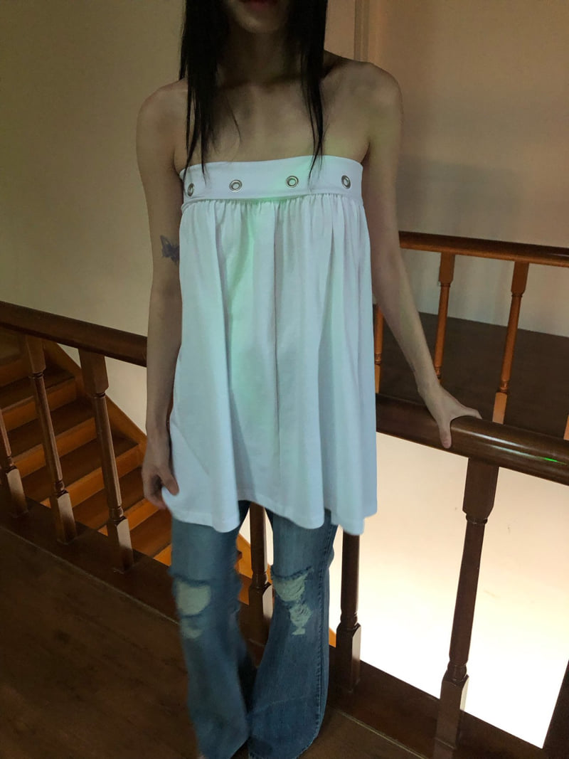 Flash - Korean Women Fashion - #pursuepretty - Eyelet Skirt (also wearable as top) - 4