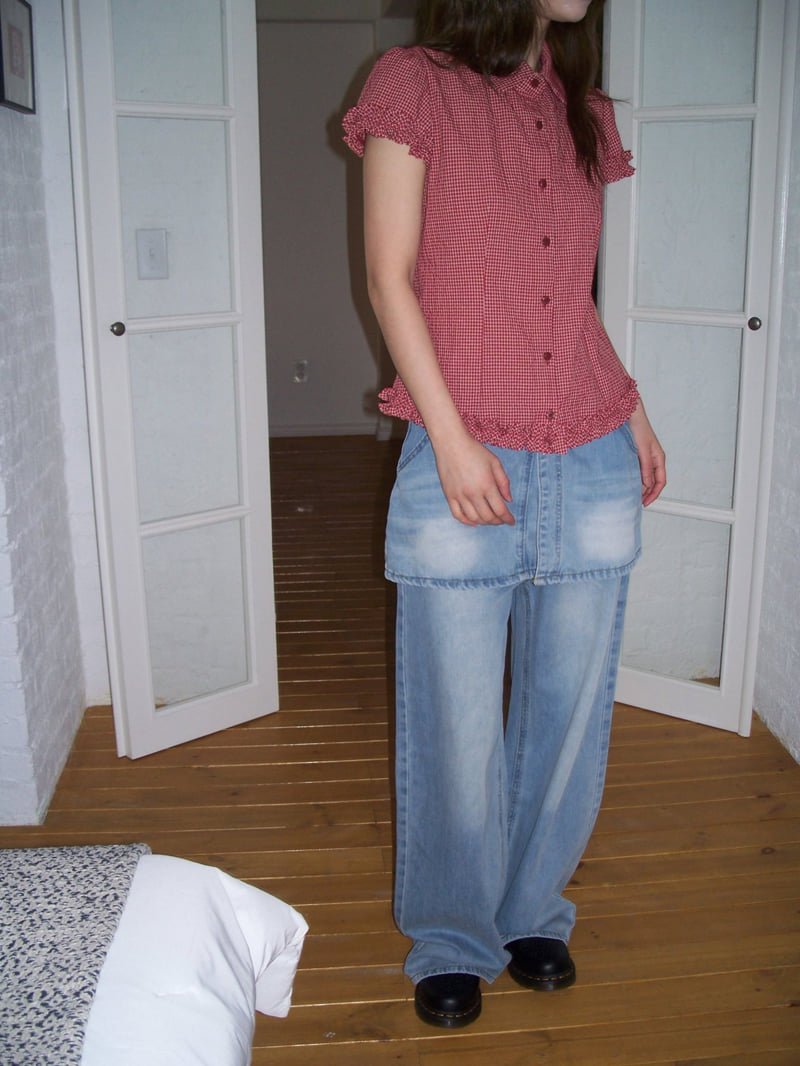 Flash - Korean Women Fashion - #womensfashion - Skirt Denim Pants - 5