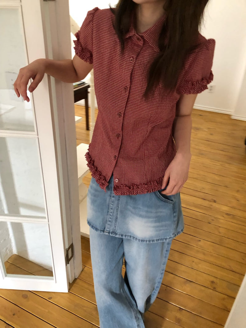 Flash - Korean Women Fashion - #momslook - Scone Shirt - 4
