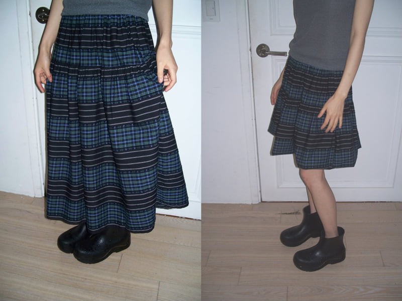 Flash - Korean Women Fashion - #womensfashion - Lunch Skirt (adjustable length with buttons) - 10