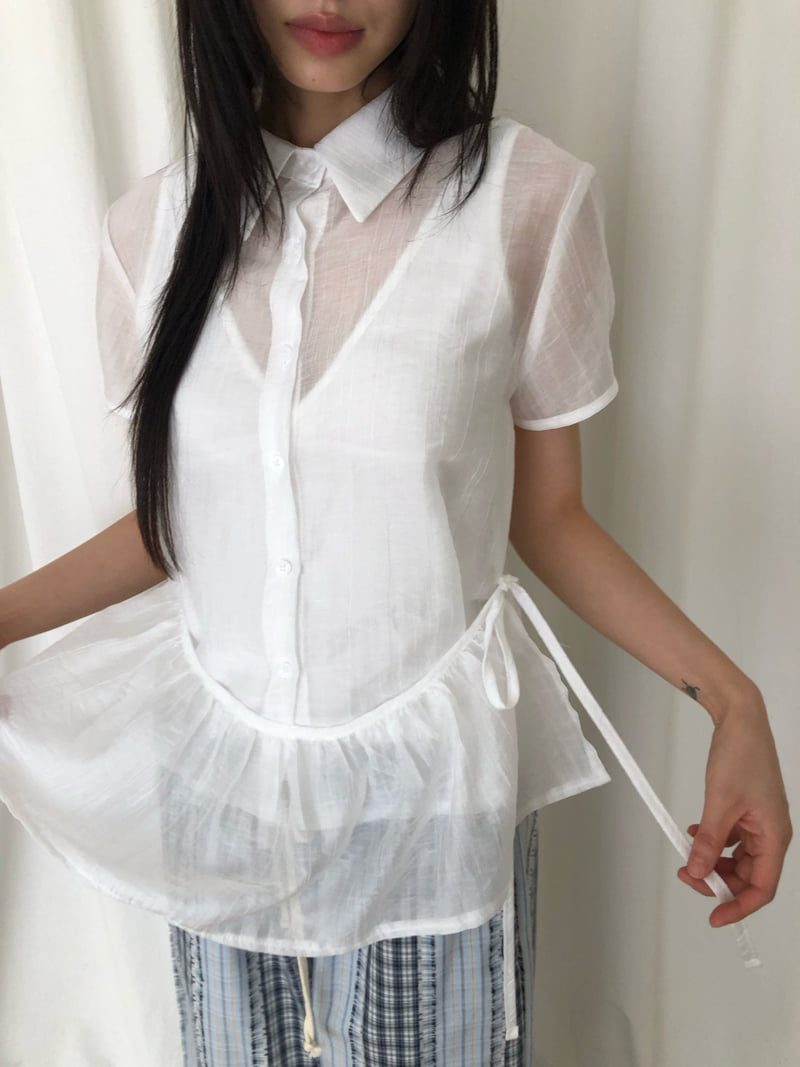 Flash - Korean Women Fashion - #womensfashion - Meringue Frill Shirt - 5