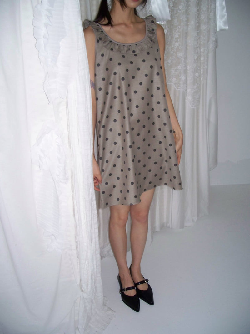 Flash - Korean Women Fashion - #womensfashion - Polka Dot Frill One-piece - 8
