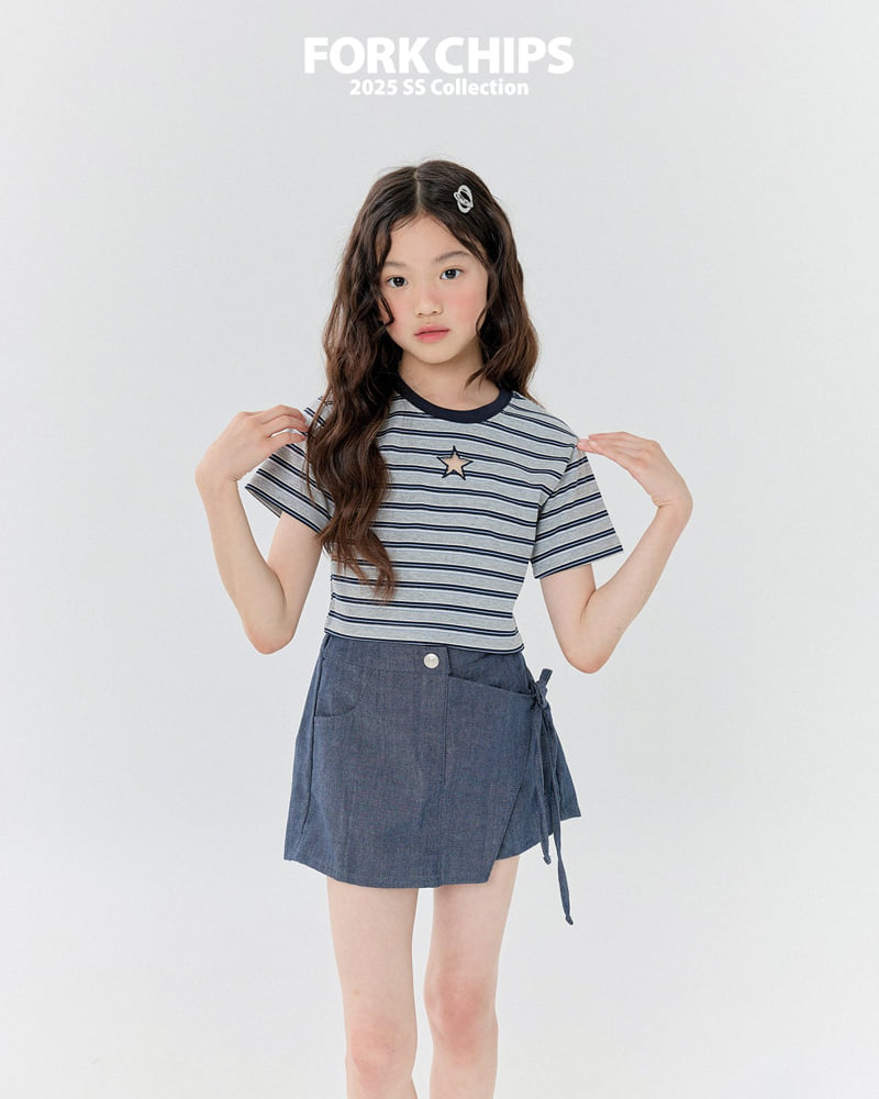 Fork Chips - Korean Children Fashion - #Kfashion4kids - Timelab Skort - 8