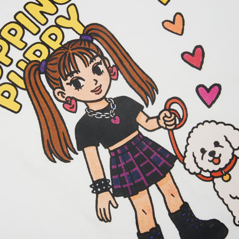 Fork Chips - Korean Children Fashion - #kidzfashiontrend - Popping Puppy Tee - 4