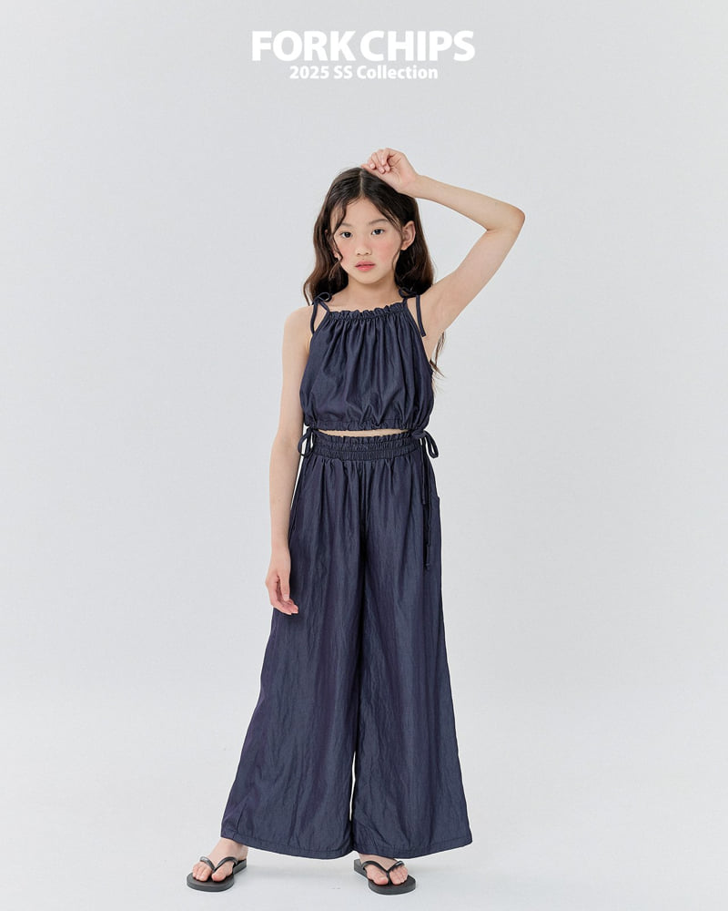 Fork Chips - Korean Children Fashion - #Kfashion4kids - Silky Halter Sleeveless - 12