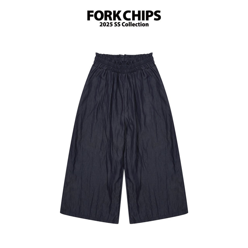 Fork Chips - Korean Children Fashion - #childofig - Silky Wide Pants