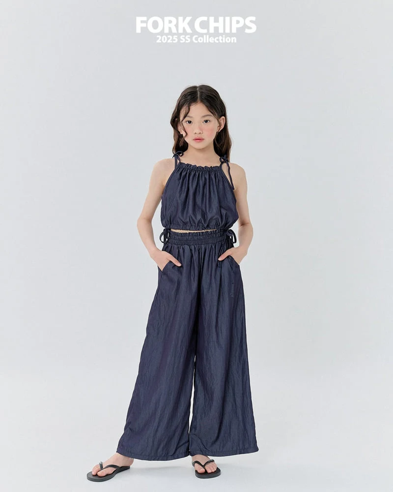 Fork Chips - Korean Children Fashion - #childrensboutique - Silky Halter Sleeveless - 5