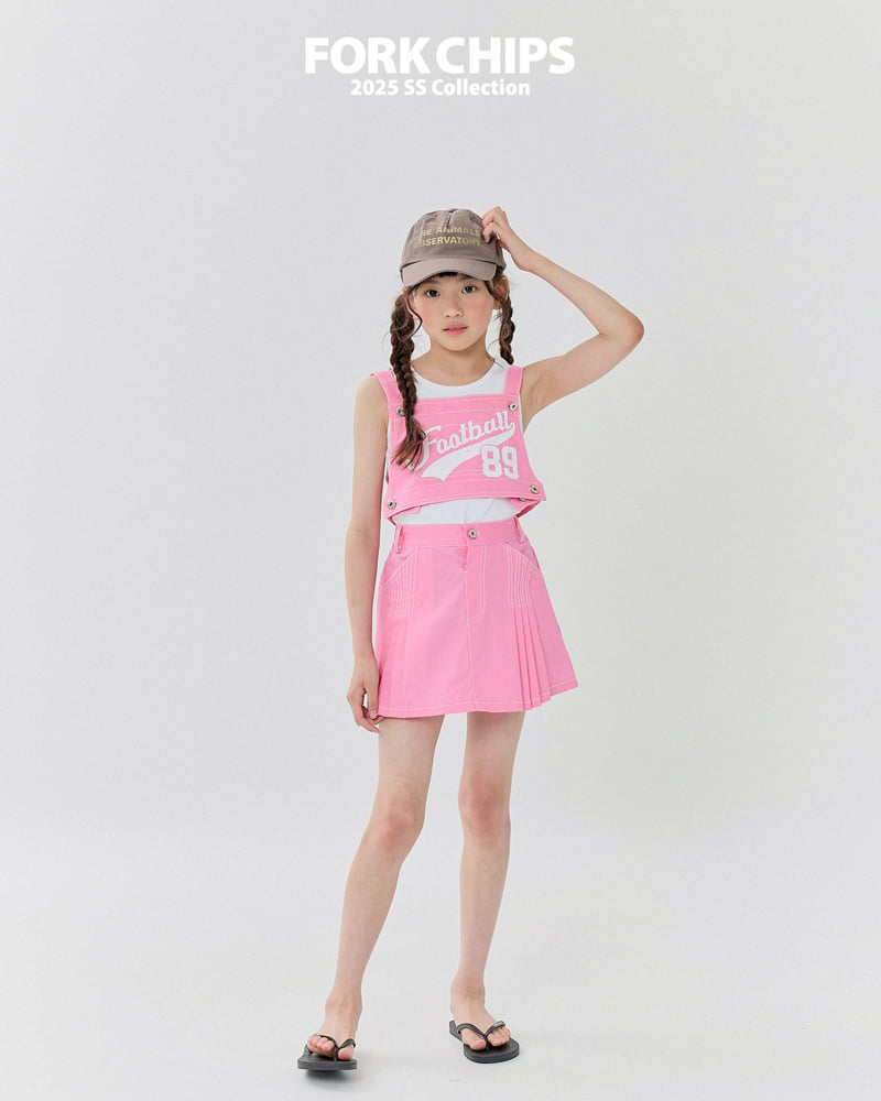 Fork Chips - Korean Children Fashion - #designkidswear - Football Pleated Skirt - 9