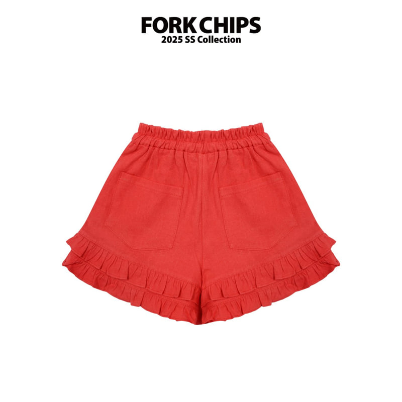 Fork Chips - Korean Children Fashion - #designkidswear - Lace Frill Pants - 3