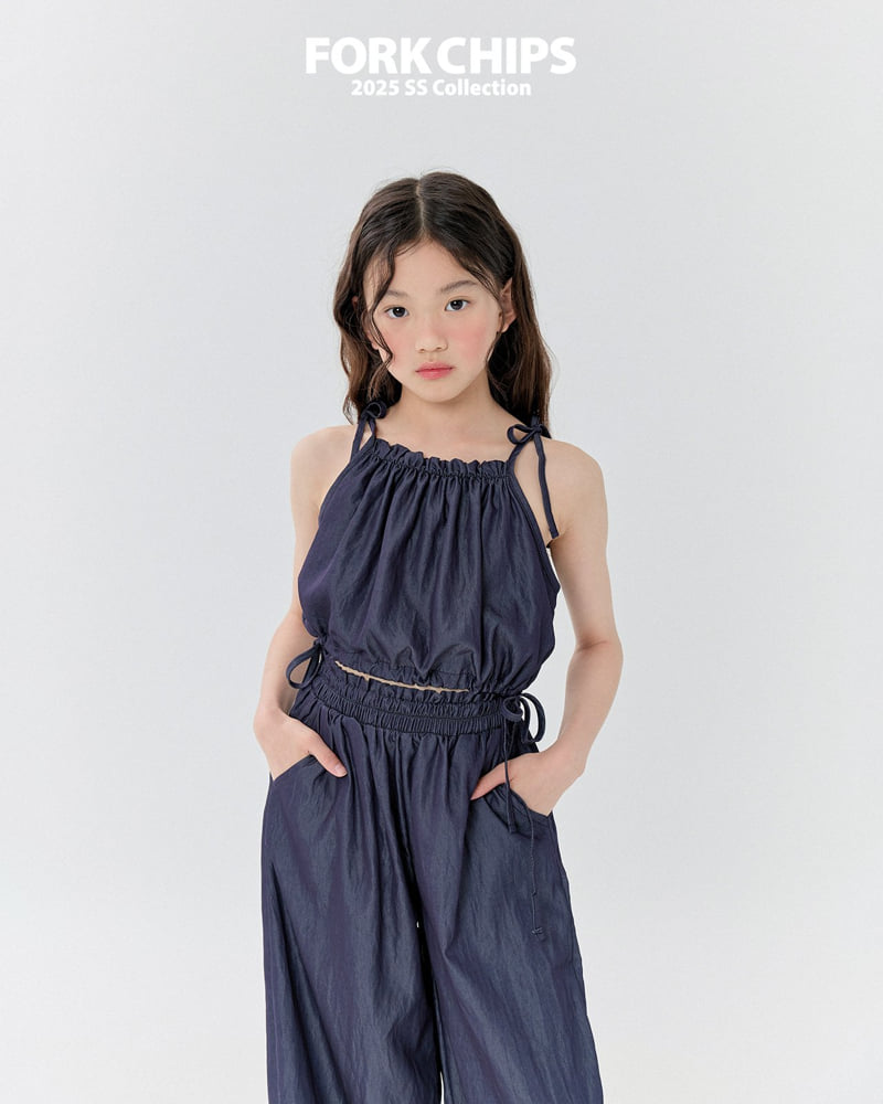 Fork Chips - Korean Children Fashion - #kidsshorts - Silky Wide Pants - 7