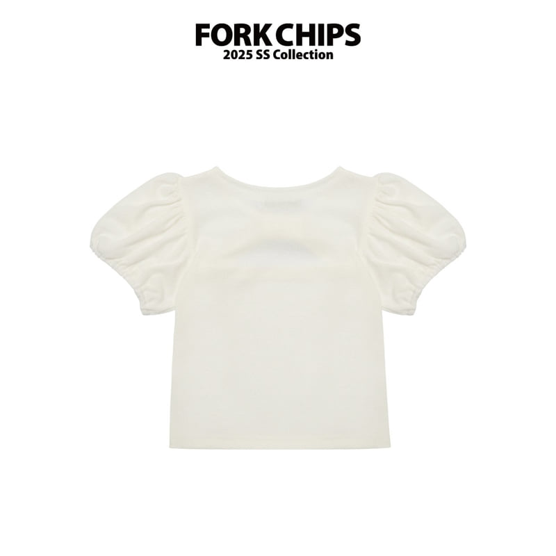 Fork Chips - Korean Children Fashion - #kidsshorts - Glossy Ribbon Tee - 3