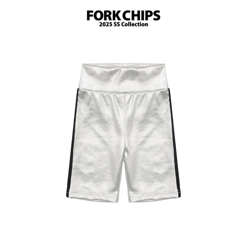 Fork Chips - Korean Children Fashion - #kidsshorts - Metal Leggings
