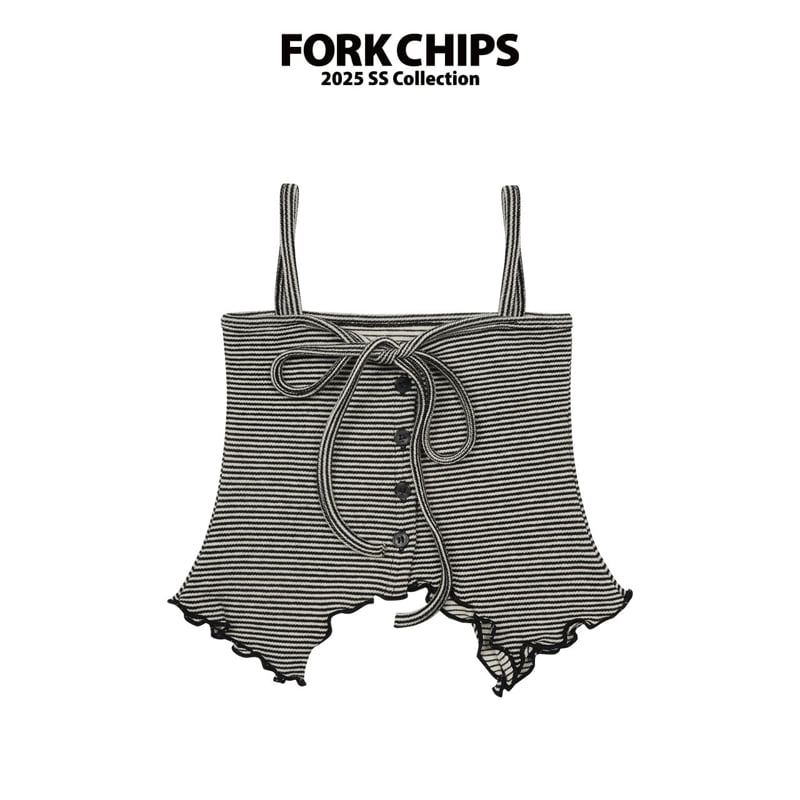 Fork Chips - Korean Children Fashion - #kidsstore - May Stripe Sleeveless