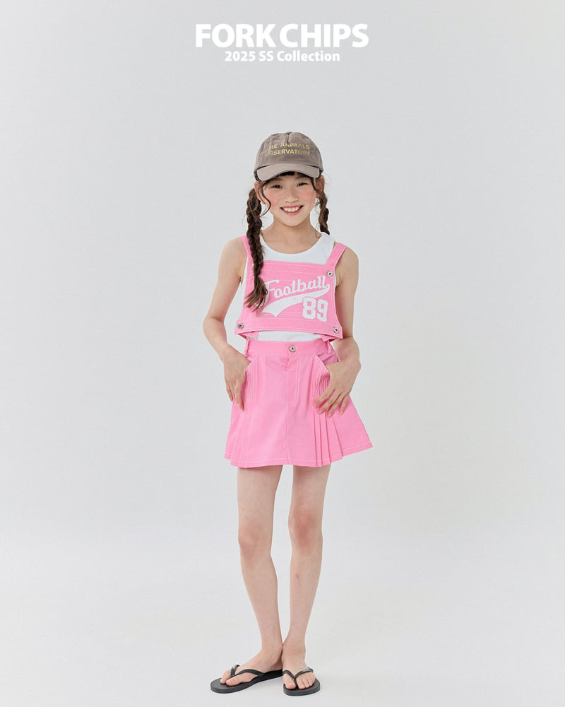 Fork Chips - Korean Children Fashion - #kidsstore - Football Strap Top - 12