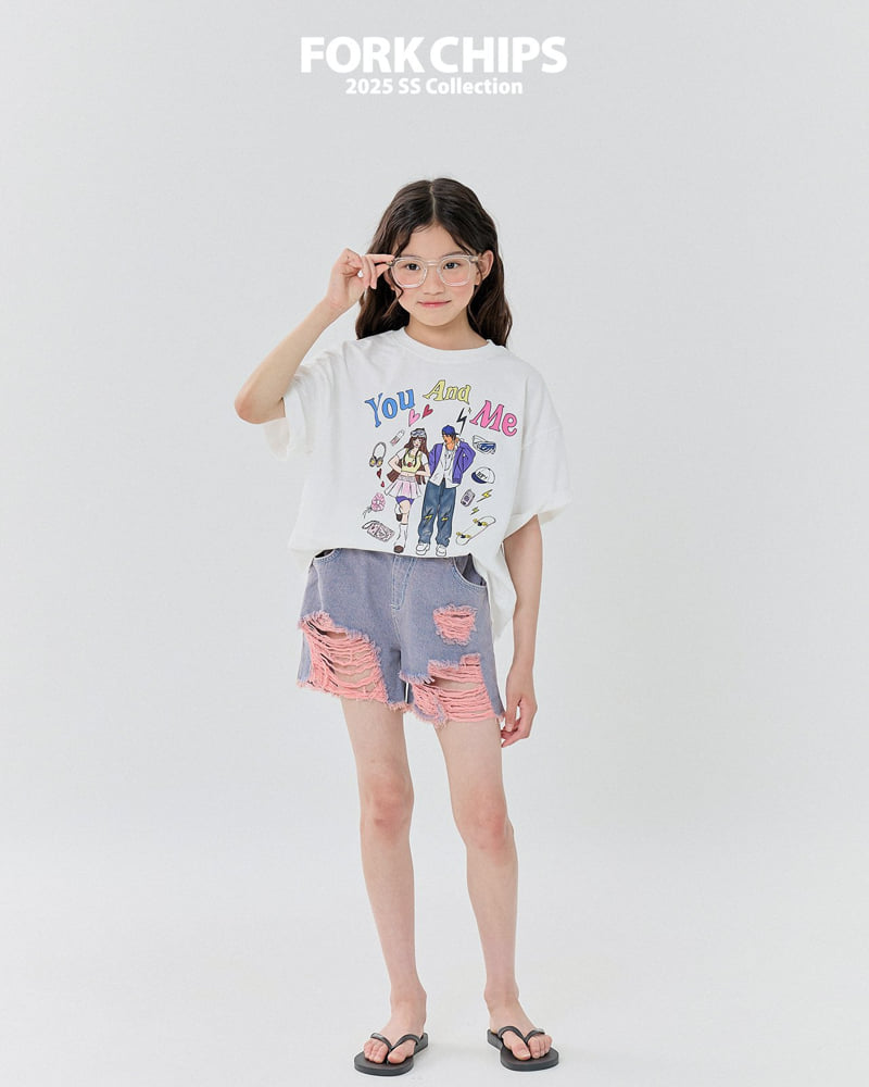 Fork Chips - Korean Children Fashion - #kidsstore - You Me Tee - 9