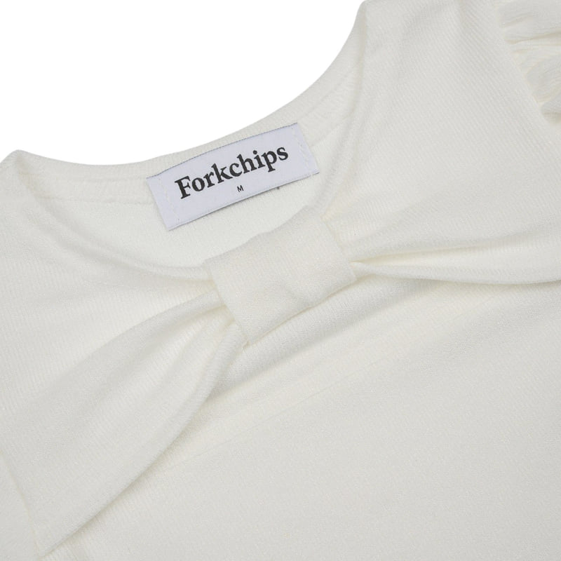 Fork Chips - Korean Children Fashion - #kidzfashiontrend - Glossy Ribbon Tee - 5
