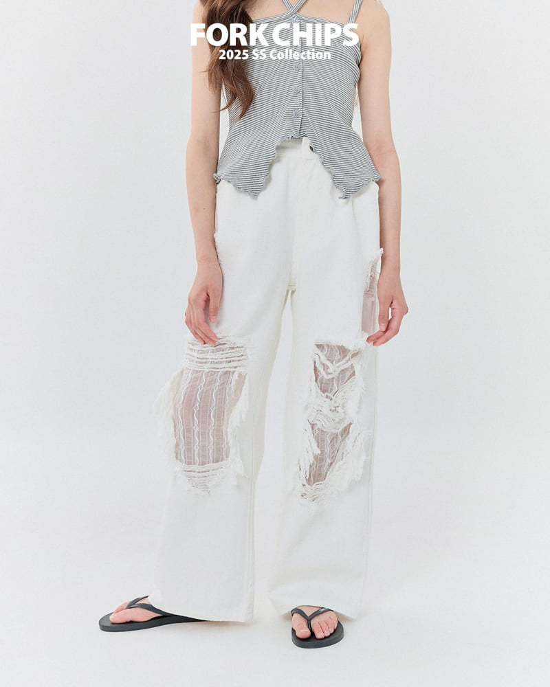 Fork Chips - Korean Children Fashion - #littlefashionista - Holic Lace Pants - 8