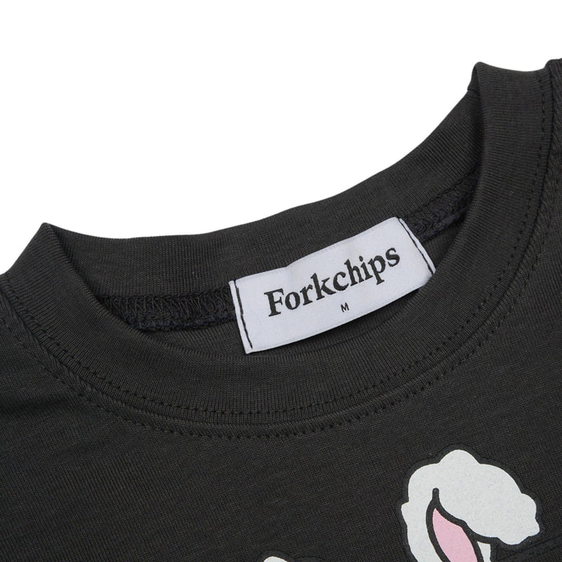 Fork Chips - Korean Children Fashion - #littlefashionista - Blind Bunny Tee - 3