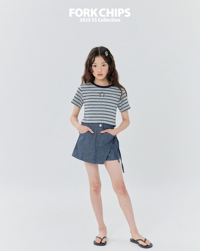 Fork Chips - Korean Children Fashion - #magicofchildhood - Timelab Skort - 10