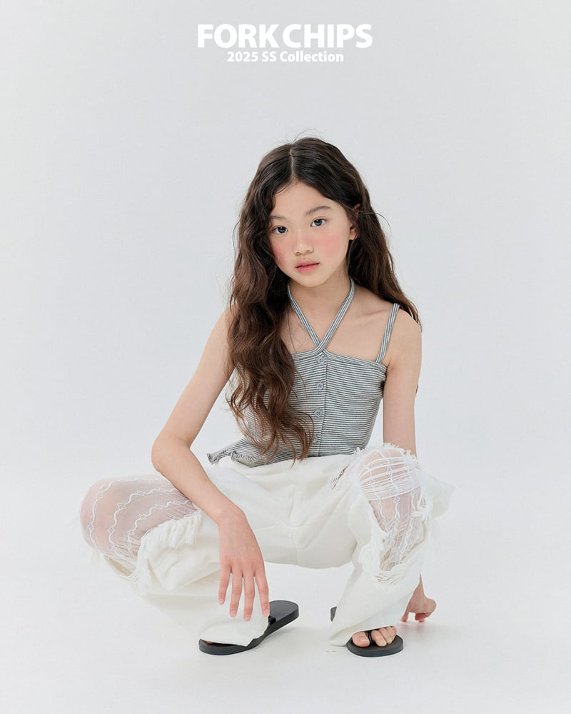 Fork Chips - Korean Children Fashion - #magicofchildhood - Holic Lace Pants - 9