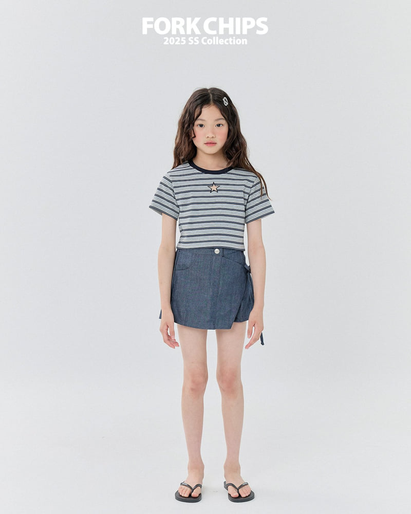 Fork Chips - Korean Children Fashion - #minifashionista - Timelab Skort - 11