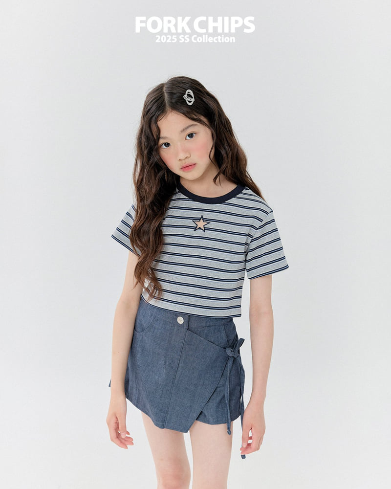 Fork Chips - Korean Children Fashion - #minifashionista - Star Punching Tee - 10
