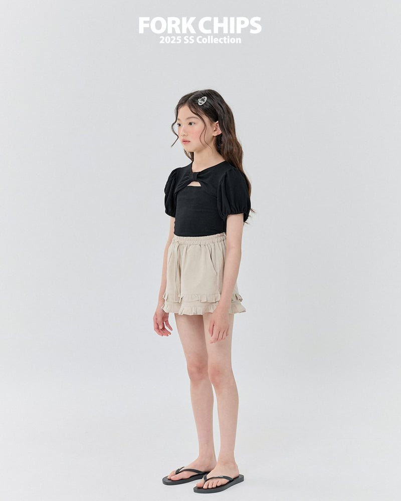 Fork Chips - Korean Children Fashion - #minifashionista - Glossy Ribbon Tee - 9