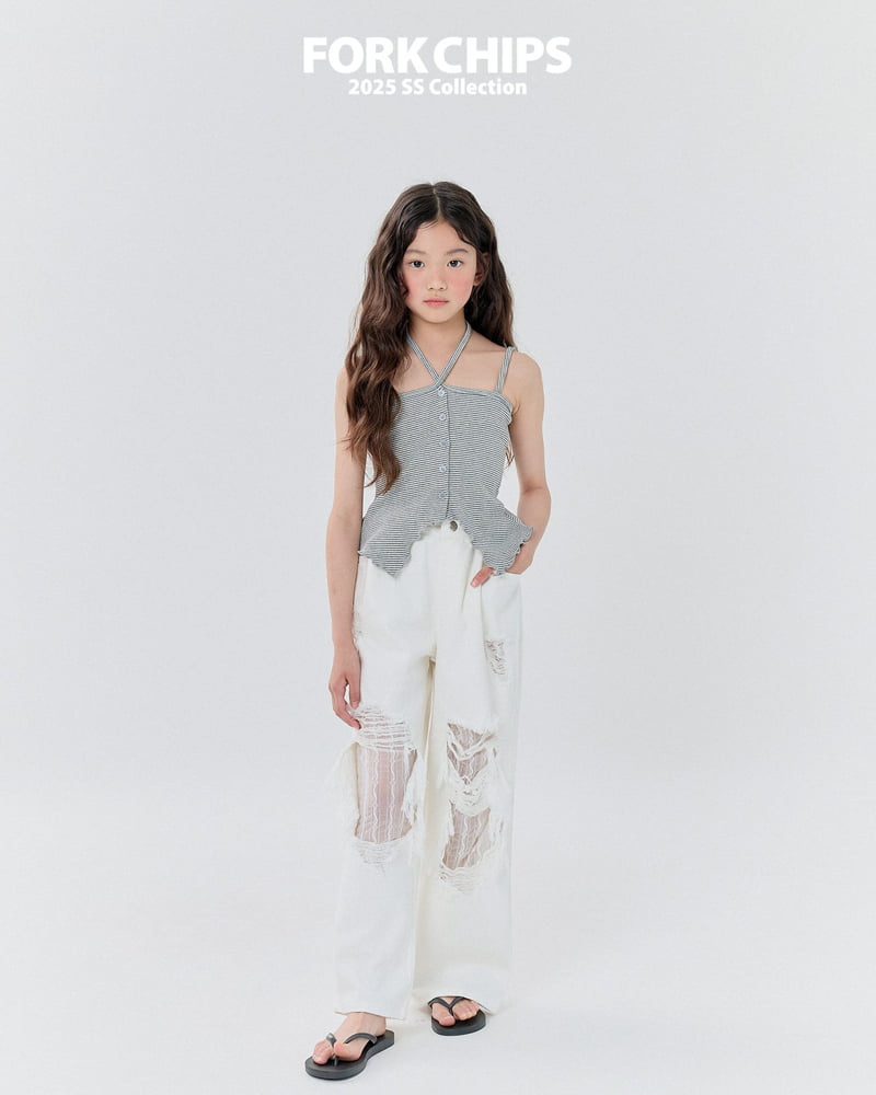 Fork Chips - Korean Children Fashion - #prettylittlegirls - Holic Lace Pants - 11