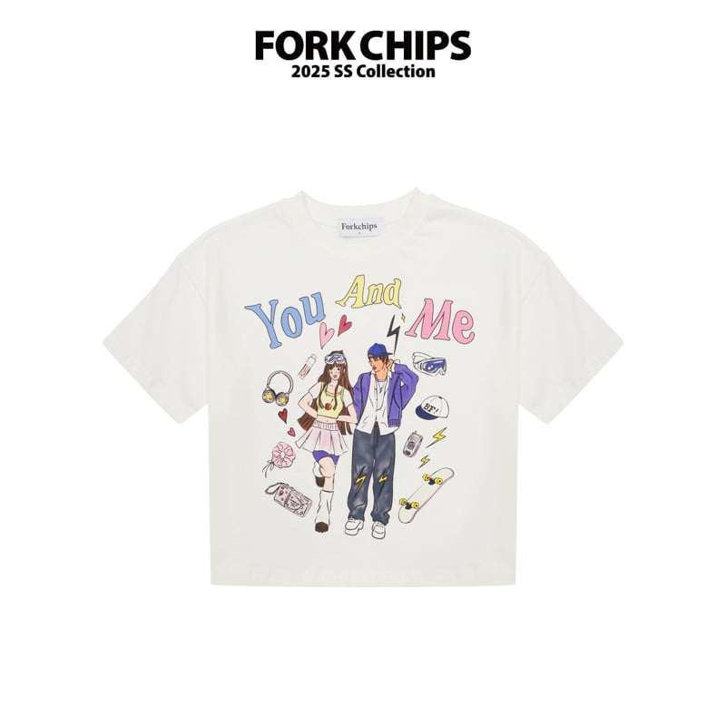 Fork Chips - Korean Children Fashion - #prettylittlegirls - You Me Tee