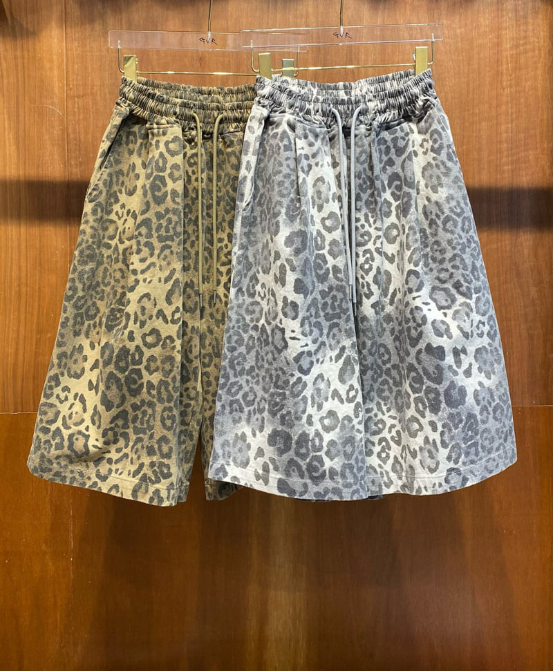 Gavara Market - Korean Women Fashion - #momslook - Leopard Washed Shorts