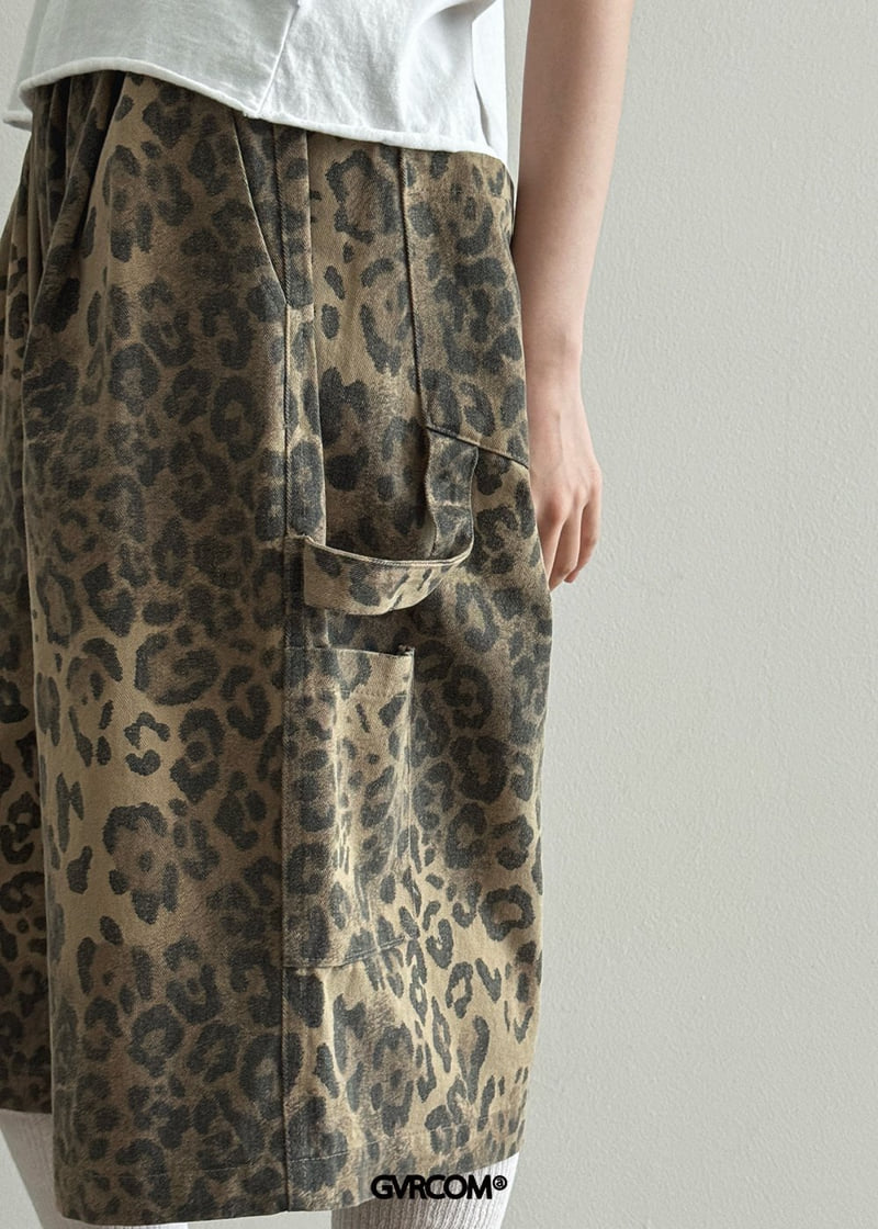 Gavara Market - Korean Women Fashion - #momslook - Leopard Washed Shorts - 11