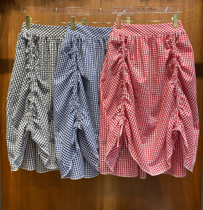Gavara Market - Korean Women Fashion - #momslook - Kingdom Check Skirt