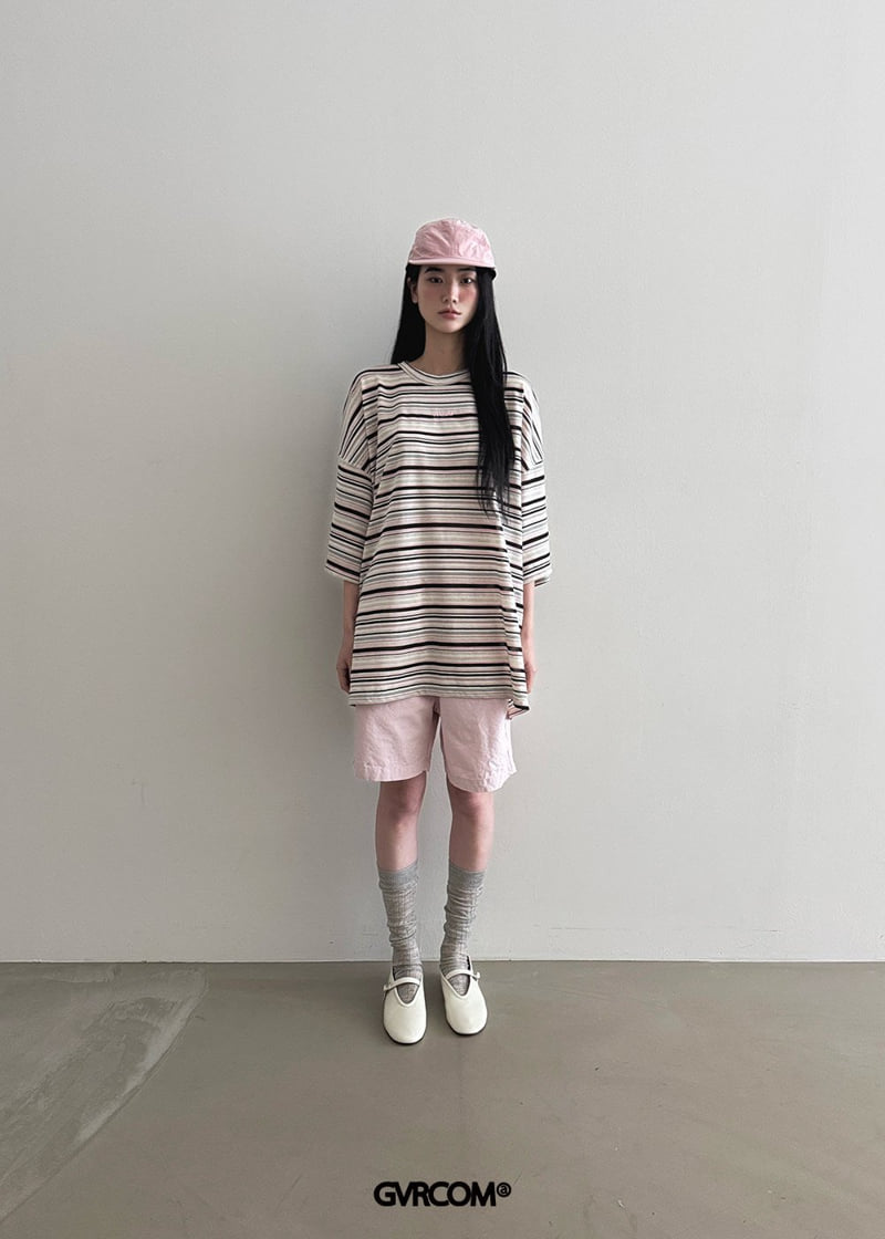 Gavara Market - Korean Women Fashion - #momslook - Needle Boxy Stripe Tee - 2