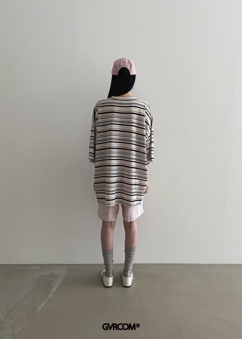 Gavara Market - Korean Women Fashion - #womensfashion - Needle Boxy Stripe Tee - 4