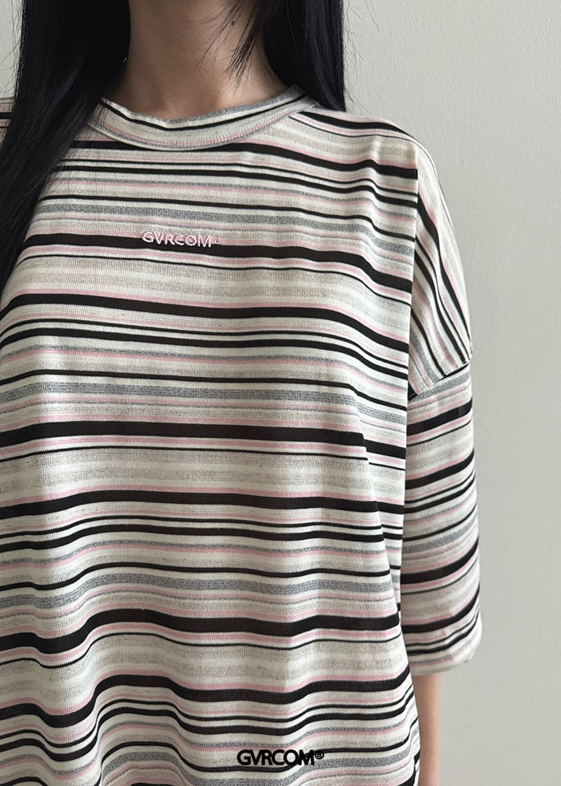 Gavara Market - Korean Women Fashion - #momslook - Needle Boxy Stripe Tee - 8