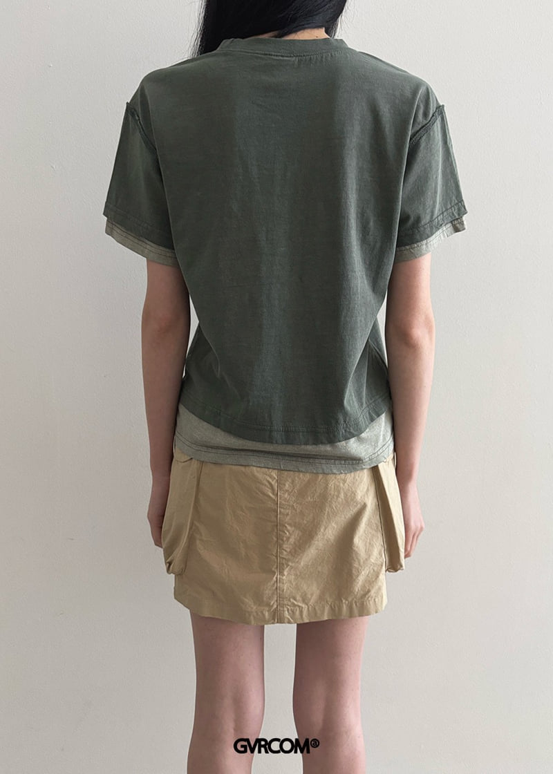 Gavara Market - Korean Women Fashion - #momslook - Ale Layered Short Sleeve Tee - 5