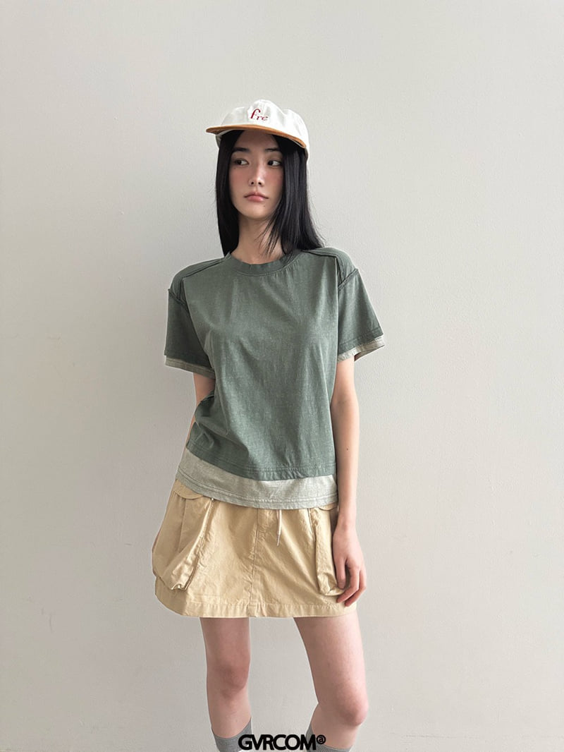 Gavara Market - Korean Women Fashion - #momslook - Ale Layered Short Sleeve Tee - 7
