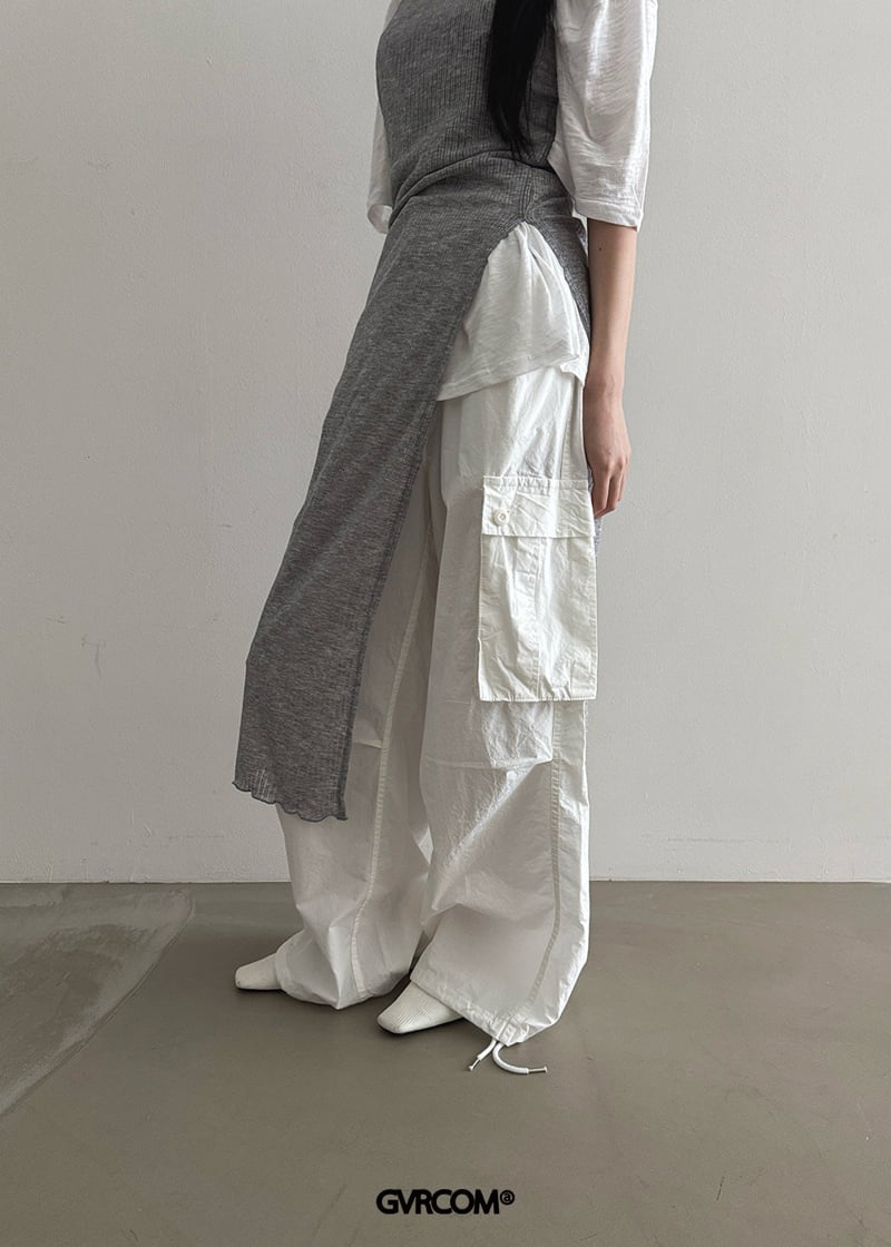 Gavara Market - Korean Women Fashion - #momslook - Ribbed Long Slit One-piece - 6