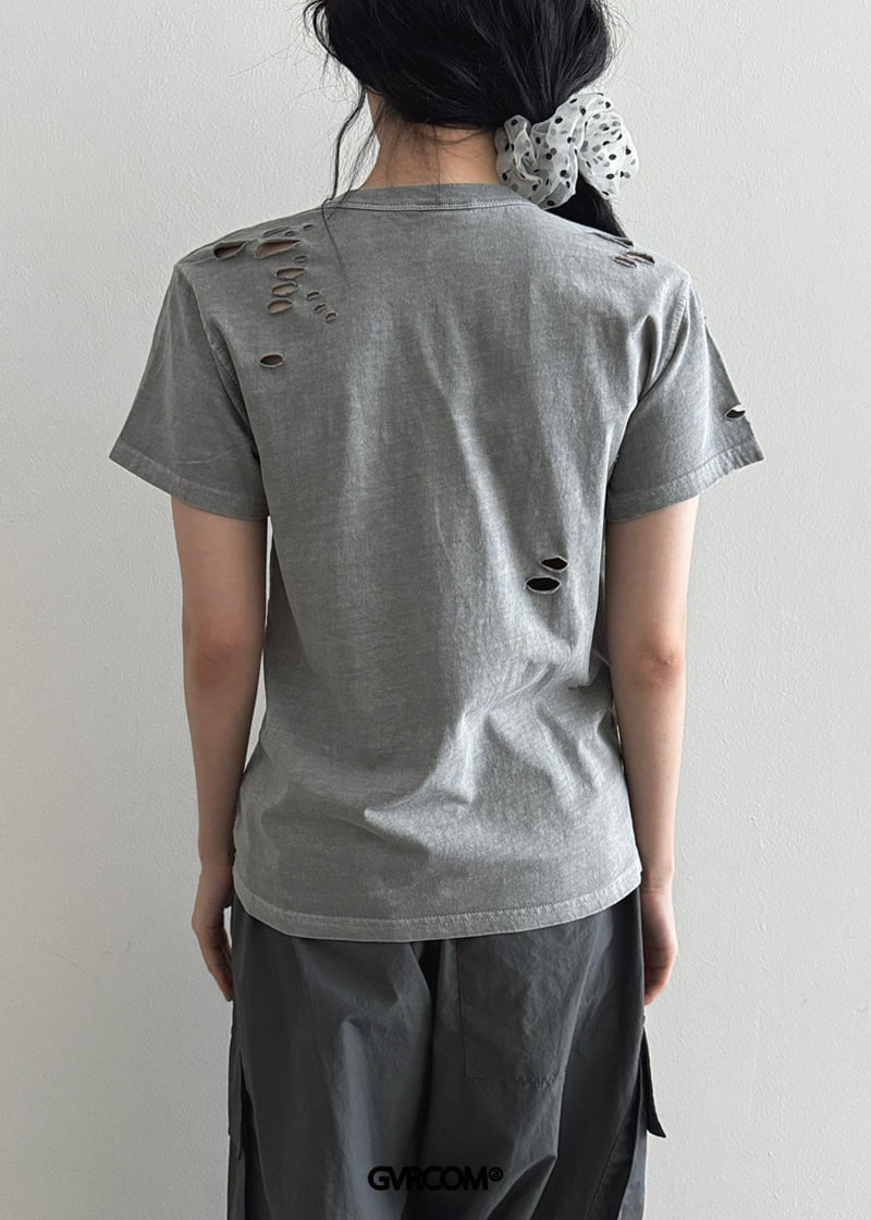 Gavara Market - Korean Women Fashion - #thelittlethings - Off Vintage Pigment Tee - 5