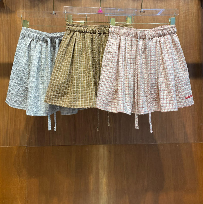 Gavara Market - Korean Women Fashion - #womensfashion - Sunny Check Mini Skirt