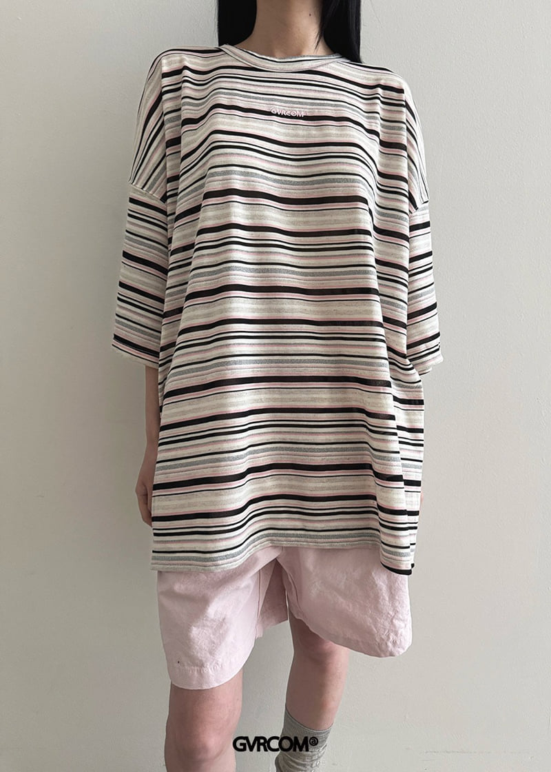 Gavara Market - Korean Women Fashion - #womensfashion - Needle Boxy Stripe Tee - 5